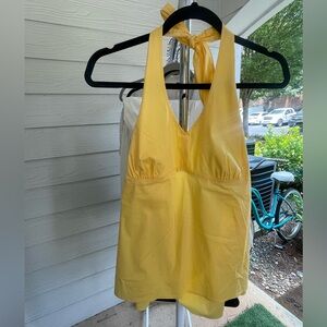 Butter Yellow Halter Top - Loft